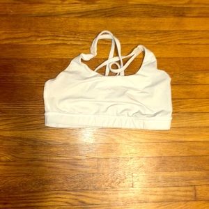 Lightly worn white Lululemon sports bra